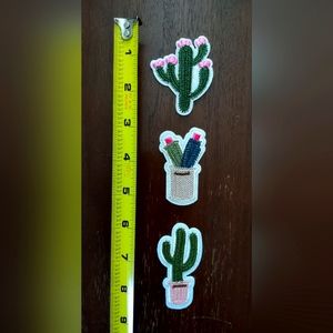 Lot of 3 green cactus patches